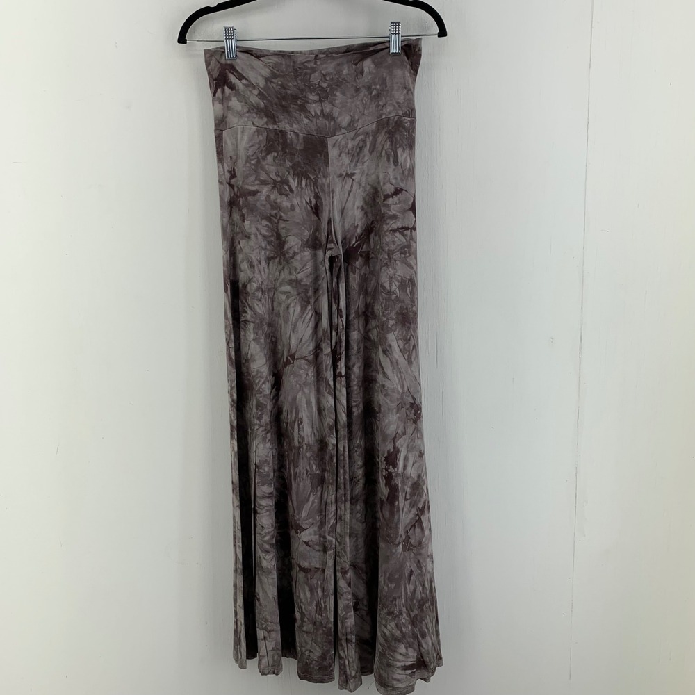 Boho Hippie Earthy Grunge Tie Dye Wide Leg Palazzo Pants Medium Stretch Relaxed